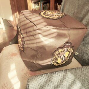 Harry Potter Foot Rest Cube with all the Houses Displayed. Faux Leather 12" x12"